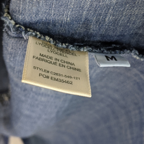 cloth & stone | Blue Oversized Button Top - E91 - Picture 9 of 9